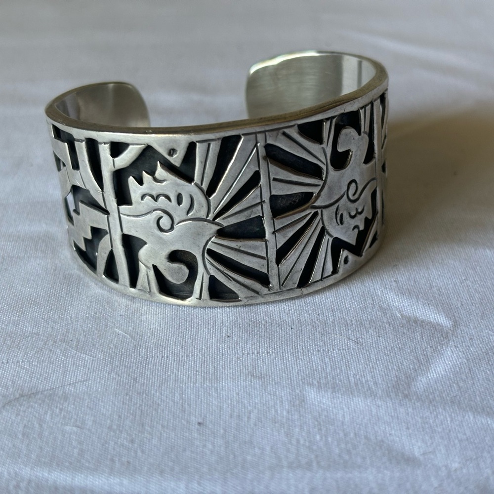 Designer Beto Sterling Silver Cuff from Taxco